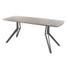 Обеденный стол AMC Elite (серии SLIM) / E21(1200) D6 (графит/Дуб Уайт-Ривер песочно-бежевый)