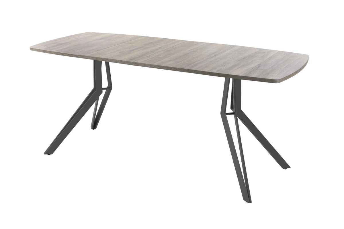 Обеденный стол AMC Elite (серии SLIM) / E21(1200) D6 (графит/Дуб Уайт-Ривер песочно-бежевый)