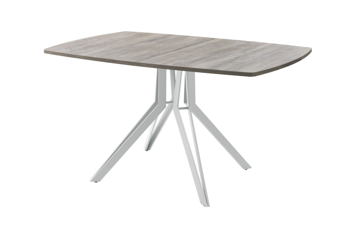 Обеденный стол AMC Elite (серии SLIM) / E21(1200) D6 (серебро/Дуб Уайт-Ривер песочно-бежевый)