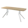 Обеденный стол AMC Elite (серии SLIM) / E21(1100) D6 (серебро/Дуб Небраска Натуральный)