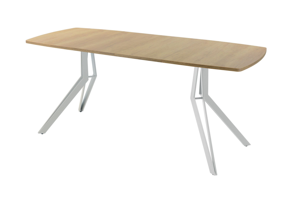 Обеденный стол AMC Elite (серии SLIM) / E21(1100) D6 (серебро/Дуб Небраска Натуральный)