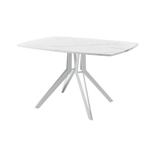 Обеденный стол AMC Elite (серии SLIM) / E21(1200) D6 (серебро/Мрамор Кристалл)
