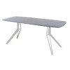 Обеденный стол AMC Elite (серии SLIM) / E21(1100) D6 (серебро/Бетон Чикаго светло-серый)