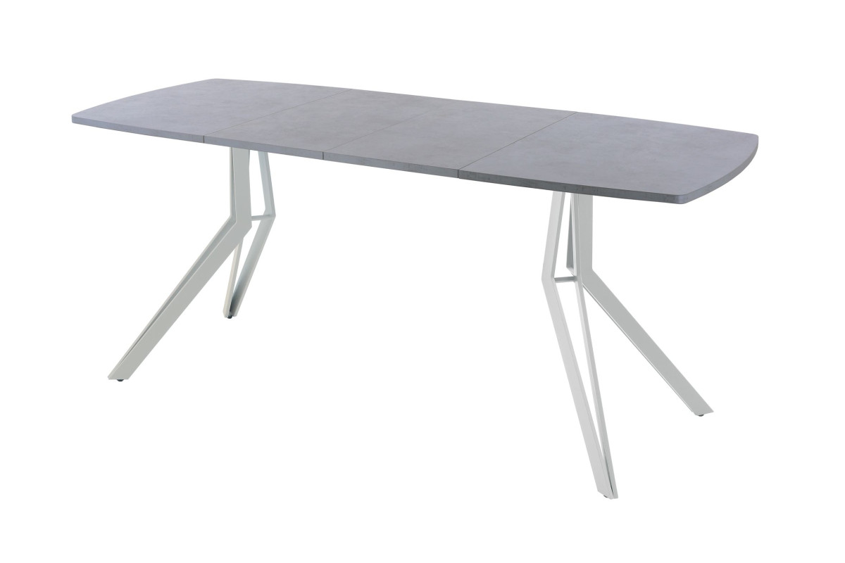 Обеденный стол AMC Elite (серии SLIM) / E21(1100) D6 (серебро/Бетон Чикаго светло-серый)