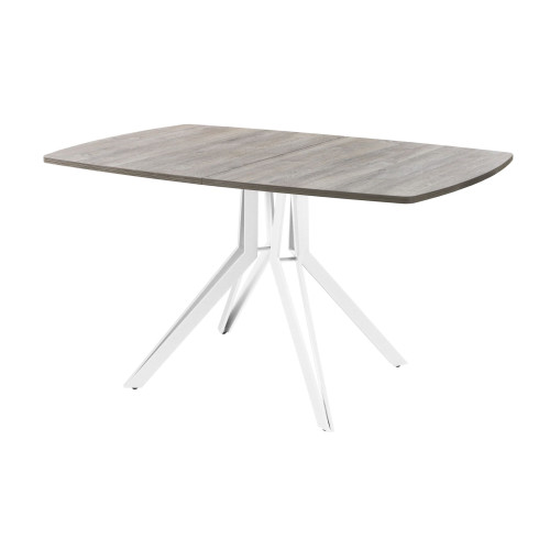 Обеденный стол AMC Elite (серии SLIM) / E21(1200) D6 (белый/Дуб Уайт-Ривер песочно-бежевый)