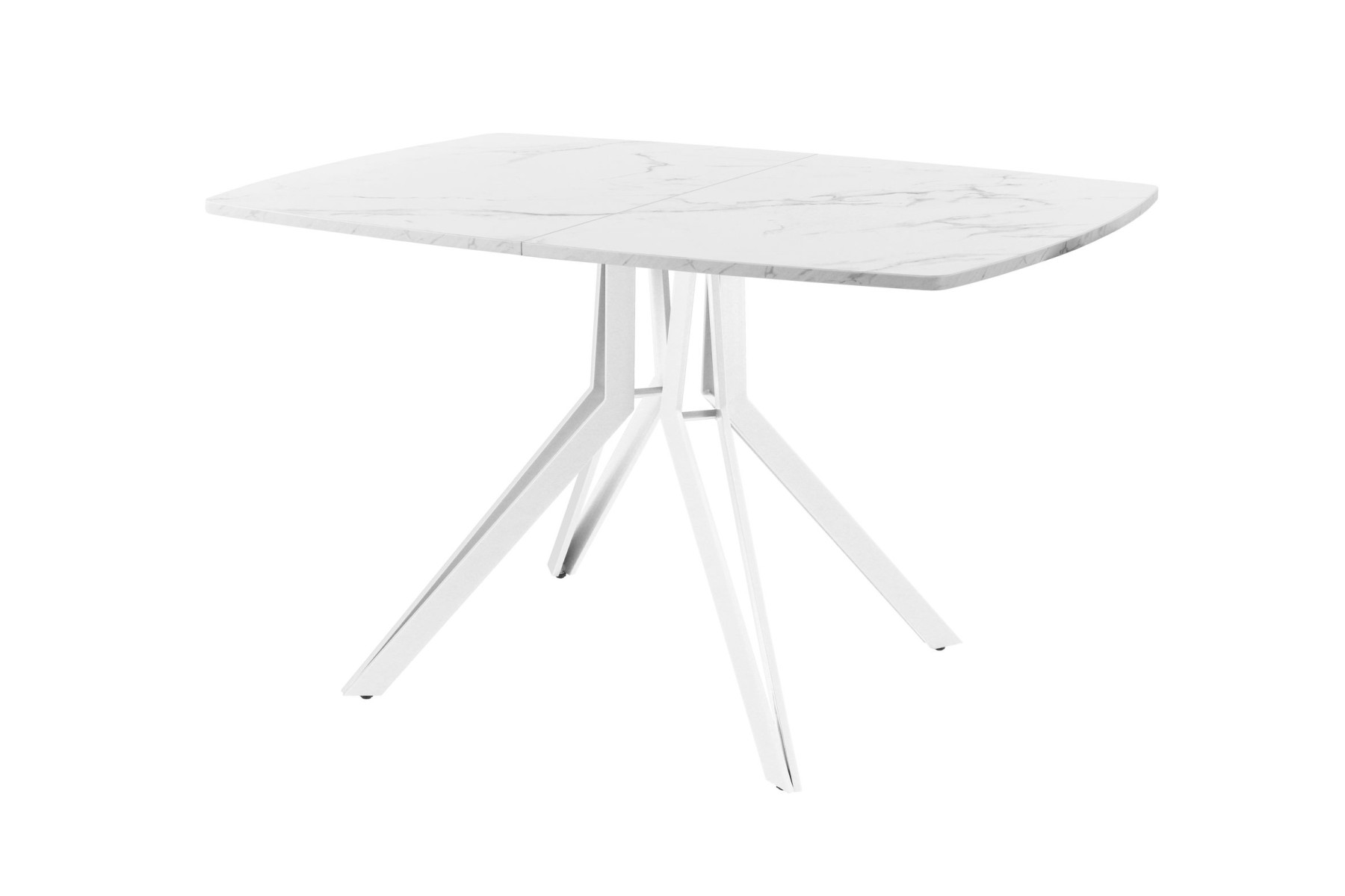 Обеденный стол AMC Elite (серии SLIM) / E21(1100) D6 (белый/Мрамор Кристалл)