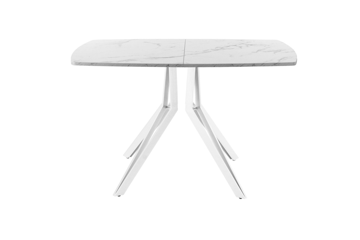 Обеденный стол AMC Elite (серии SLIM) / E21(1100) D6 (белый/Мрамор Кристалл)