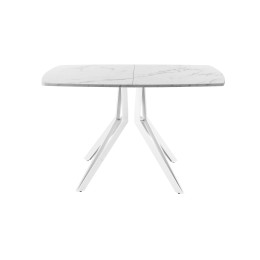 Обеденный стол AMC Elite (серии SLIM) / E21(1100) D6 (белый/Мрамор Кристалл)