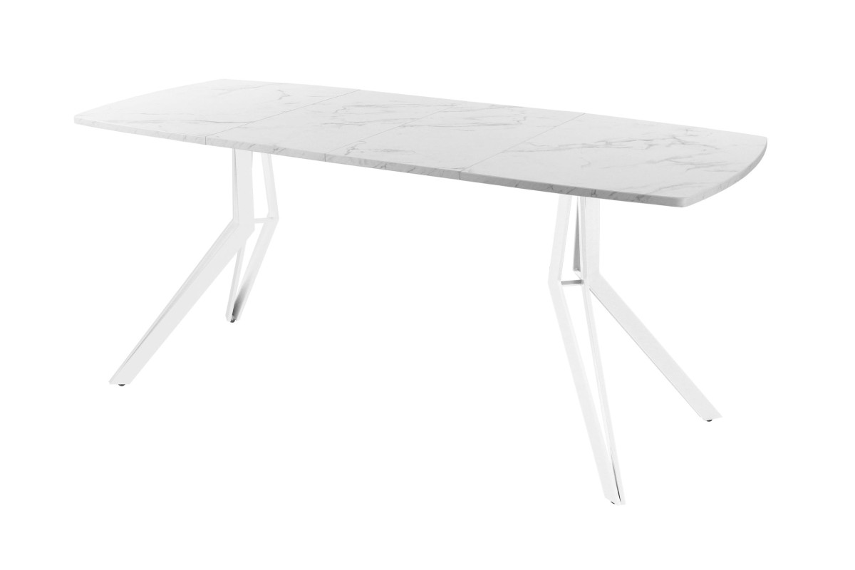 Обеденный стол AMC Elite (серии SLIM) / E21(1100) D6 (белый/Мрамор Кристалл)