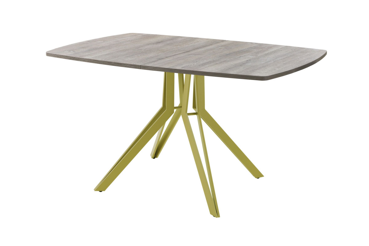 Обеденный стол AMC Elite (серии SLIM) / E21(1100) D6 (золото/Дуб Уайт-Ривер песочно-бежевый)