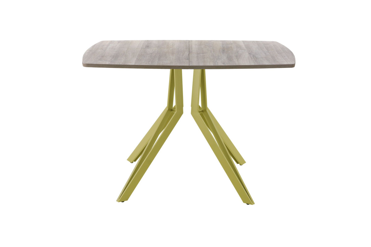 Обеденный стол AMC Elite (серии SLIM) / E21(1100) D6 (золото/Дуб Уайт-Ривер песочно-бежевый)