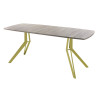 Обеденный стол AMC Elite (серии SLIM) / E21(1100) D6 (золото/Дуб Уайт-Ривер песочно-бежевый)