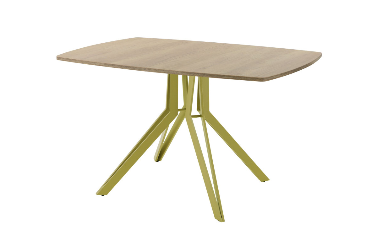 Обеденный стол AMC Elite (серии SLIM) / E21(1100) D6 (золото/Дуб Небраска Натуральный)