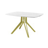 Обеденный стол AMC Elite (серии SLIM) / E21(1200) D6 (золото/Мрамор Кристалл)