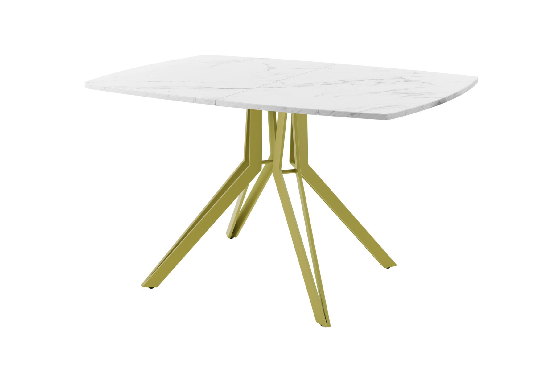 Обеденный стол AMC Elite (серии SLIM) / E21(1100) D6 (золото/Мрамор Кристалл)