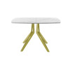 Обеденный стол AMC Elite (серии SLIM) / E21(1200) D6 (золото/Мрамор Кристалл)