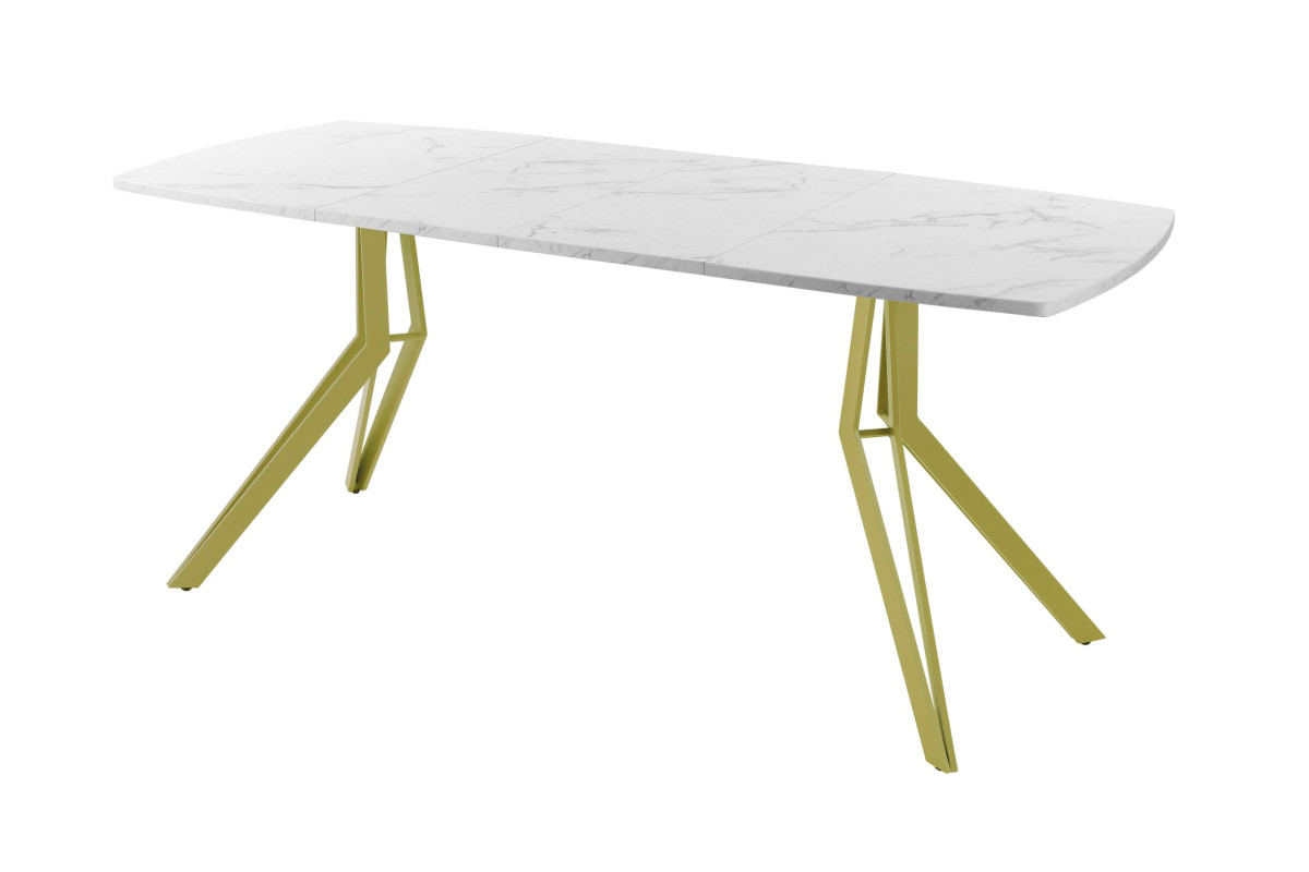 Обеденный стол AMC Elite (серии SLIM) / E21(1200) D6 (золото/Мрамор Кристалл)