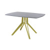 Обеденный стол AMC Elite (серии SLIM) / E21(1100) D6 (золото/Бетон Чикаго светло-серый)