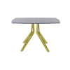 Обеденный стол AMC Elite (серии SLIM) / E21(1100) D6 (золото/Бетон Чикаго светло-серый)