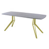 Обеденный стол AMC Elite (серии SLIM) / E21(1100) D6 (золото/Бетон Чикаго светло-серый)