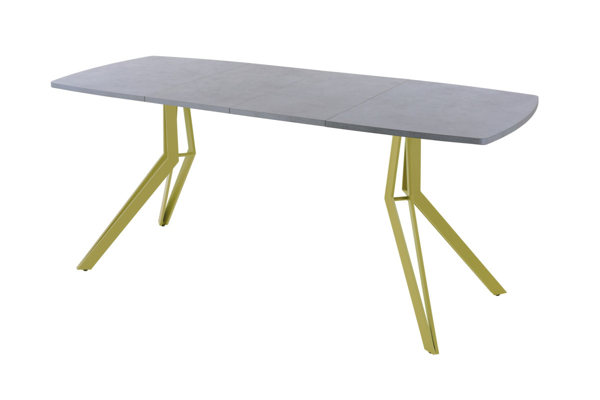 Обеденный стол AMC Elite (серии SLIM) / E21(1100) D6 (золото/Бетон Чикаго светло-серый)