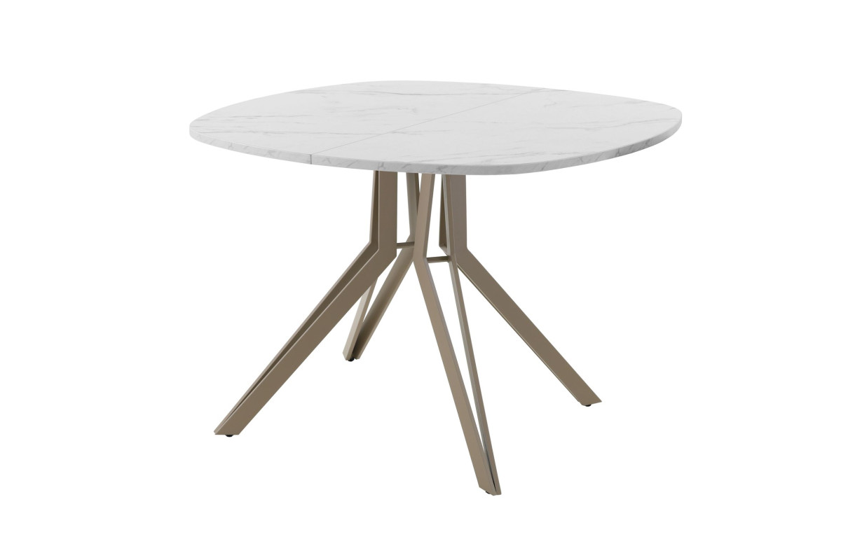 Обеденный стол AMC Elite (серии SLIM) / E21(800) D7 (капучино/Мрамор Кристалл)