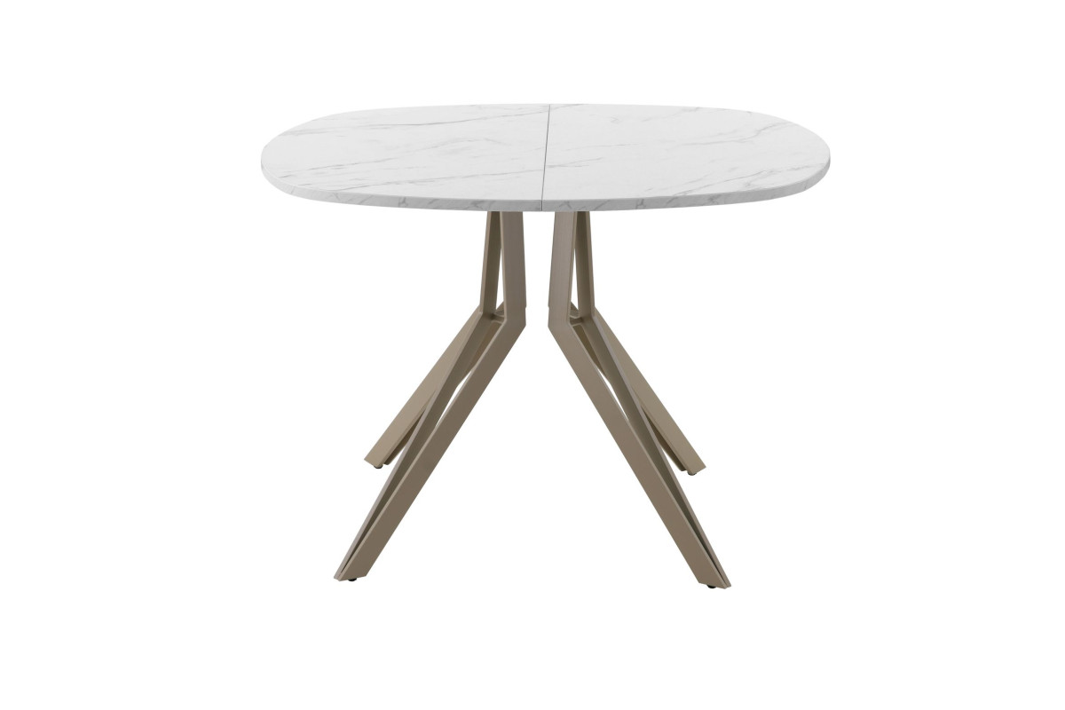 Обеденный стол AMC Elite (серии SLIM) / E21(800) D7 (капучино/Мрамор Кристалл)