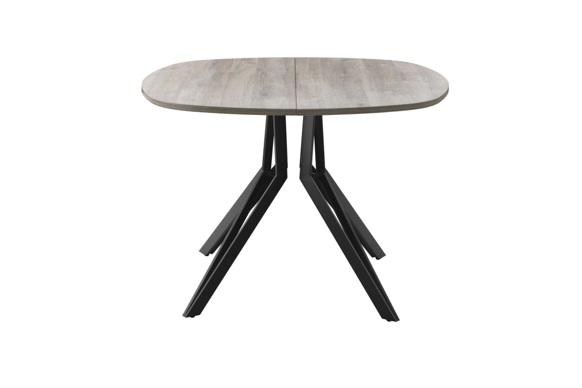 Обеденный стол AMC Elite (серии SLIM) / E21(800) D7 (черный/Дуб Уайт-Ривер песочно-бежевый)