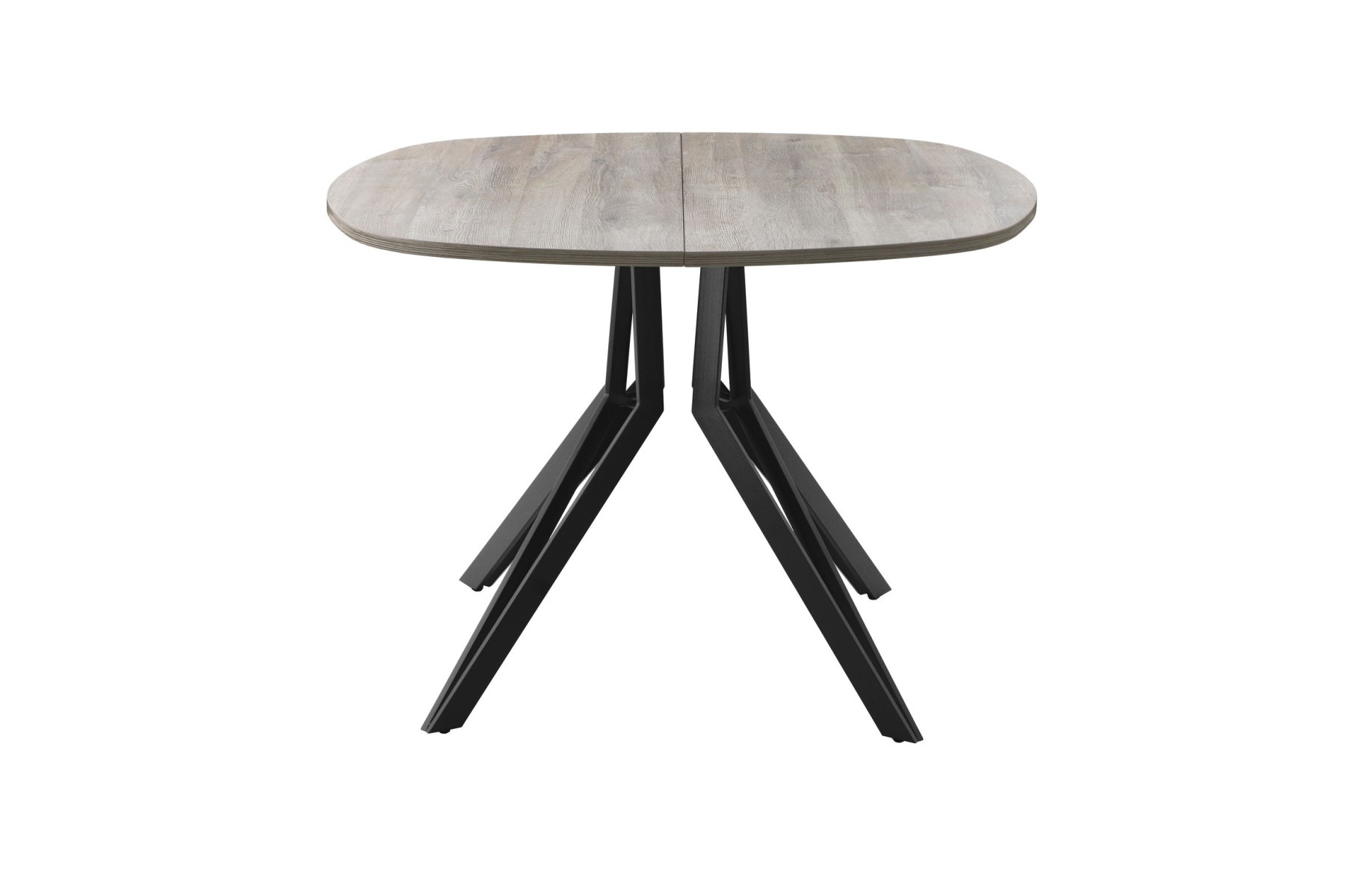 Обеденный стол AMC Elite (серии SLIM) / E21(800) D7 (черный/Дуб Уайт-Ривер песочно-бежевый)