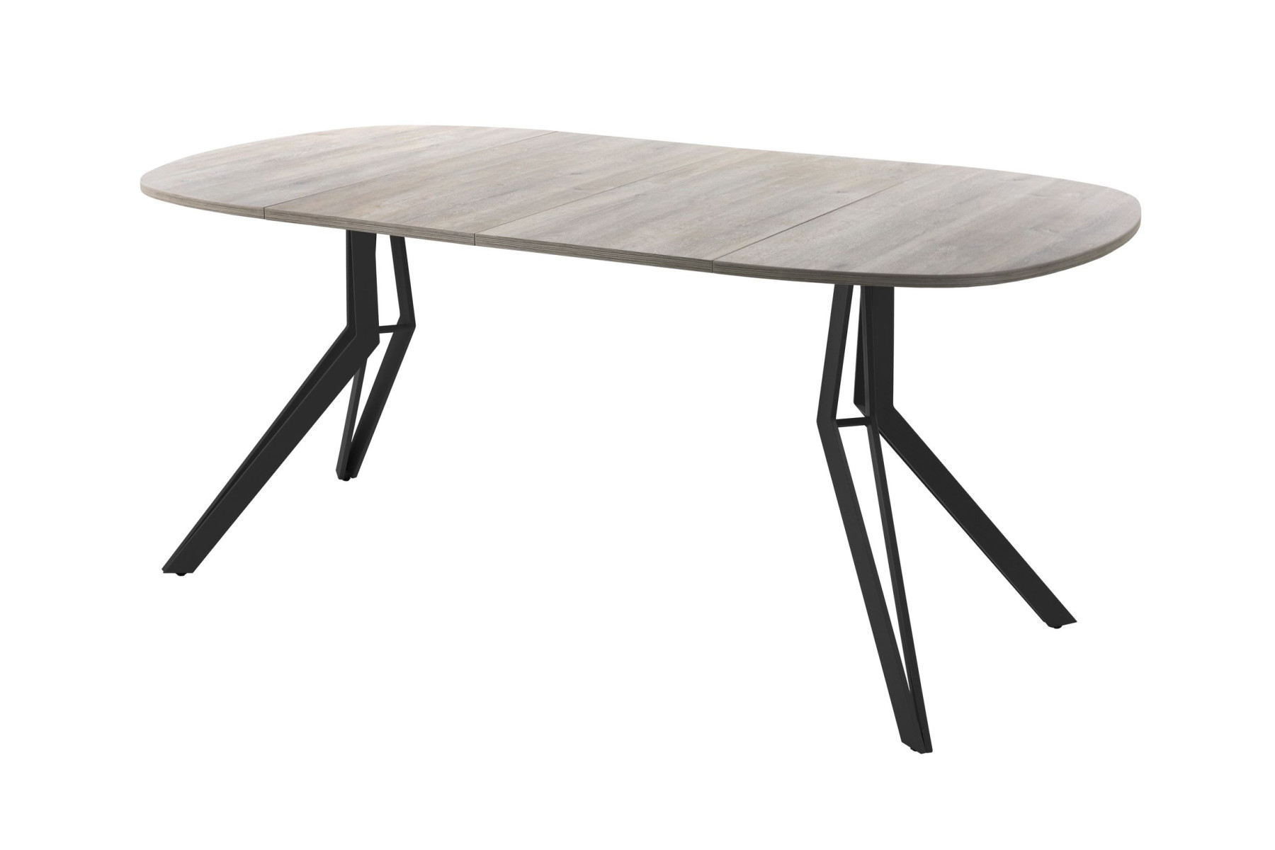 Обеденный стол AMC Elite (серии SLIM) / E21(800) D7 (черный/Дуб Уайт-Ривер песочно-бежевый)