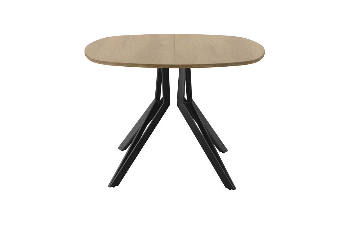 Обеденный стол AMC Elite (серии SLIM) / E21(900) D7 (черный/Дуб Небраска Натуральный)