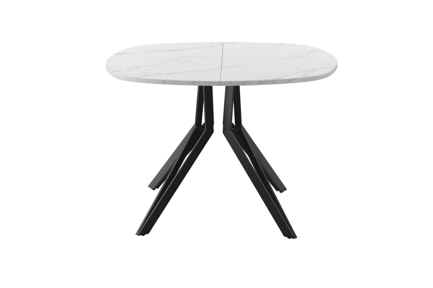 Обеденный стол AMC Elite (серии SLIM) / E21(900) D7 (черный/Мрамор Кристалл)