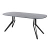 Обеденный стол AMC Elite (серии SLIM) / E21(900) D7 (черный/Бетон Чикаго светло-серый)