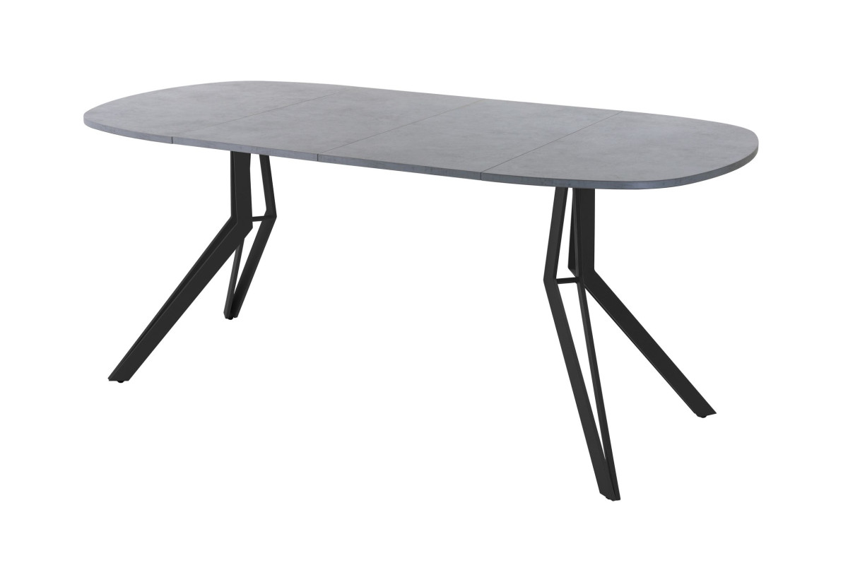 Обеденный стол AMC Elite (серии SLIM) / E21(900) D7 (черный/Бетон Чикаго светло-серый)