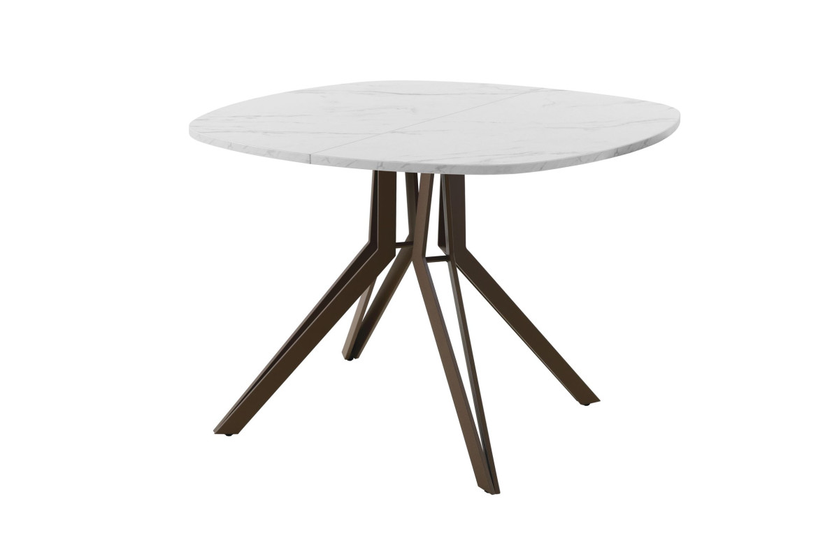 Обеденный стол AMC Elite (серии SLIM) / E21(900) D7 (коричневый/Мрамор Кристалл)