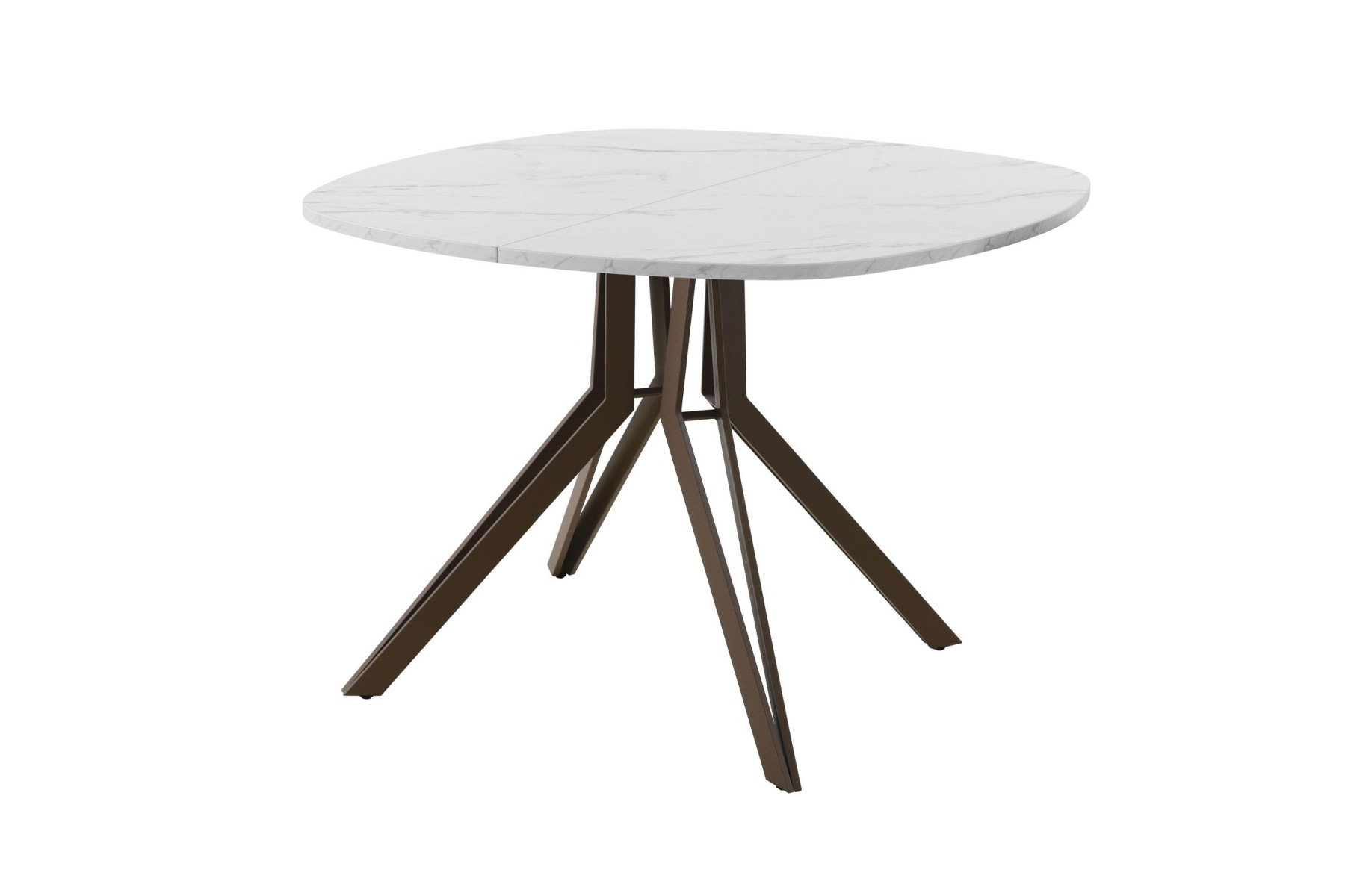 Обеденный стол AMC Elite (серии SLIM) / E21(900) D7 (коричневый/Мрамор Кристалл)