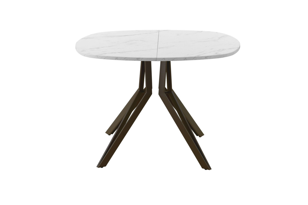 Обеденный стол AMC Elite (серии SLIM) / E21(900) D7 (коричневый/Мрамор Кристалл)