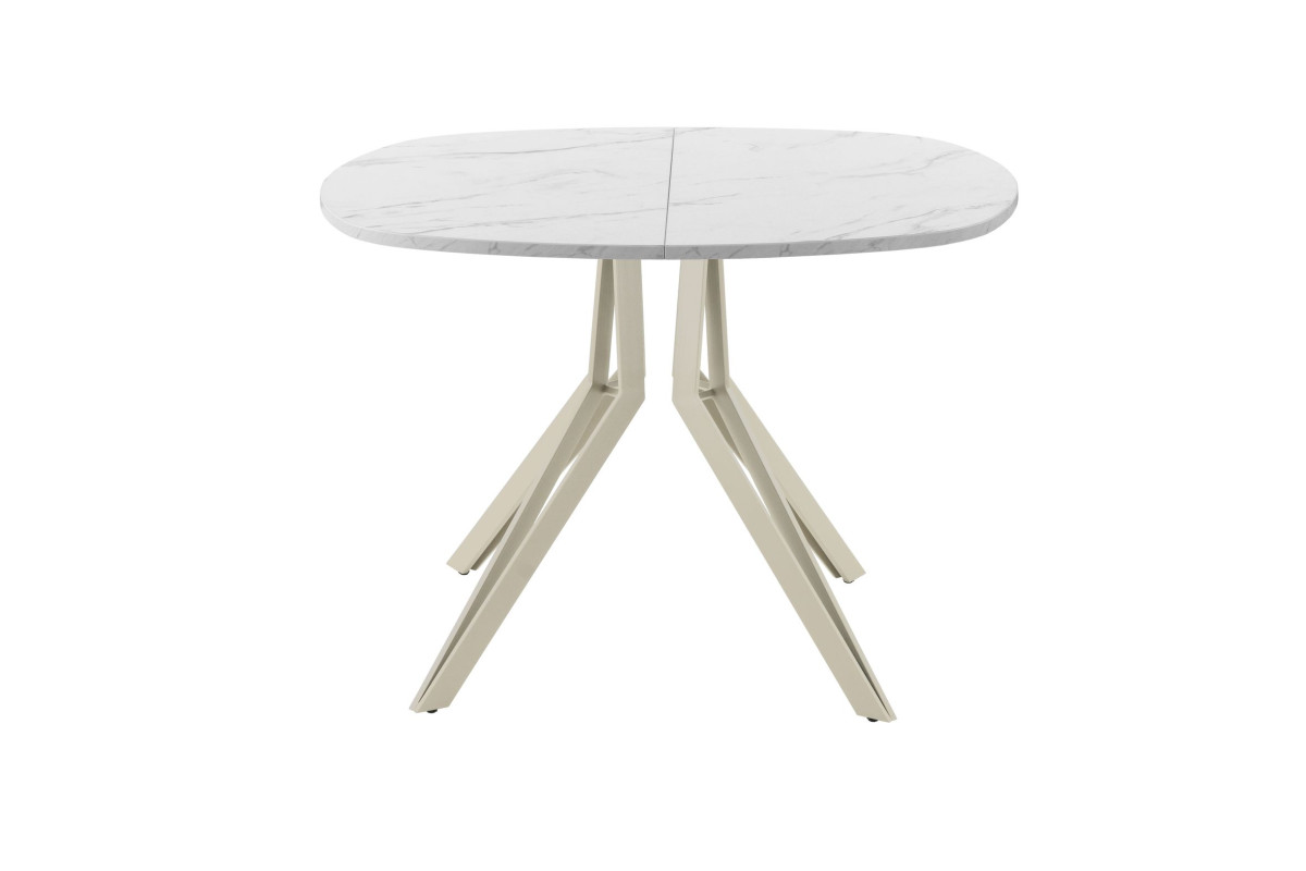 Обеденный стол AMC Elite (серии SLIM) / E21(900) D7 (бежевый/Мрамор Кристалл)