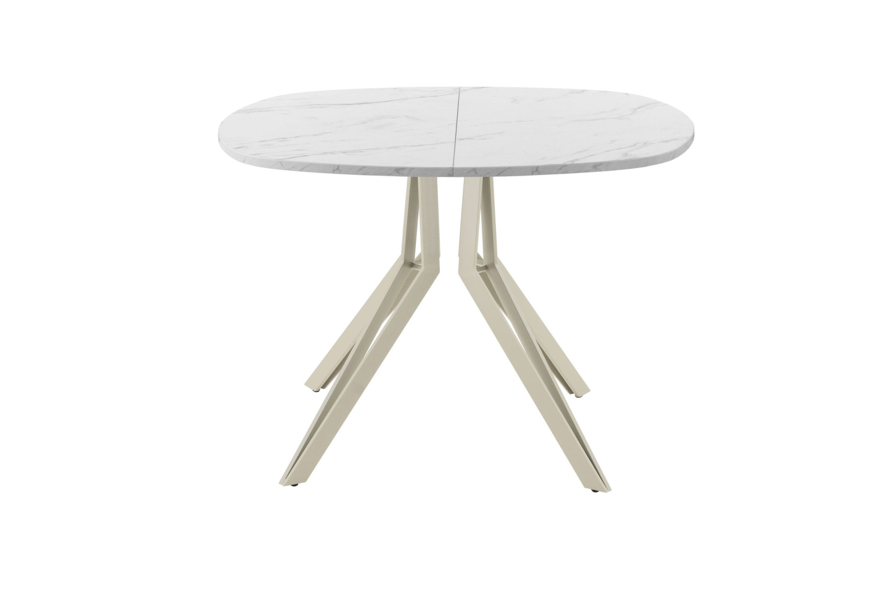 Обеденный стол AMC Elite (серии SLIM) / E21(900) D7 (бежевый/Мрамор Кристалл)