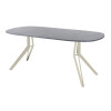 Обеденный стол AMC Elite (серии SLIM) / E21(800) D7 (бежевый/Бетон Чикаго светло-серый)