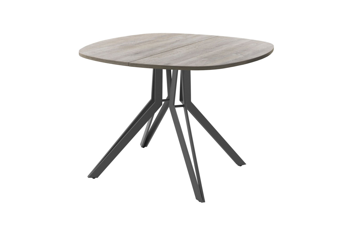 Обеденный стол AMC Elite (серии SLIM) / E21(900) D7 (графит/Дуб Уайт-Ривер песочно-бежевый)