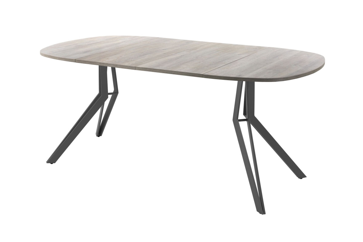 Обеденный стол AMC Elite (серии SLIM) / E21(900) D7 (графит/Дуб Уайт-Ривер песочно-бежевый)