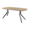 Обеденный стол AMC Elite (серии SLIM) / E21(900) D7 (графит/Дуб Небраска Натуральный)