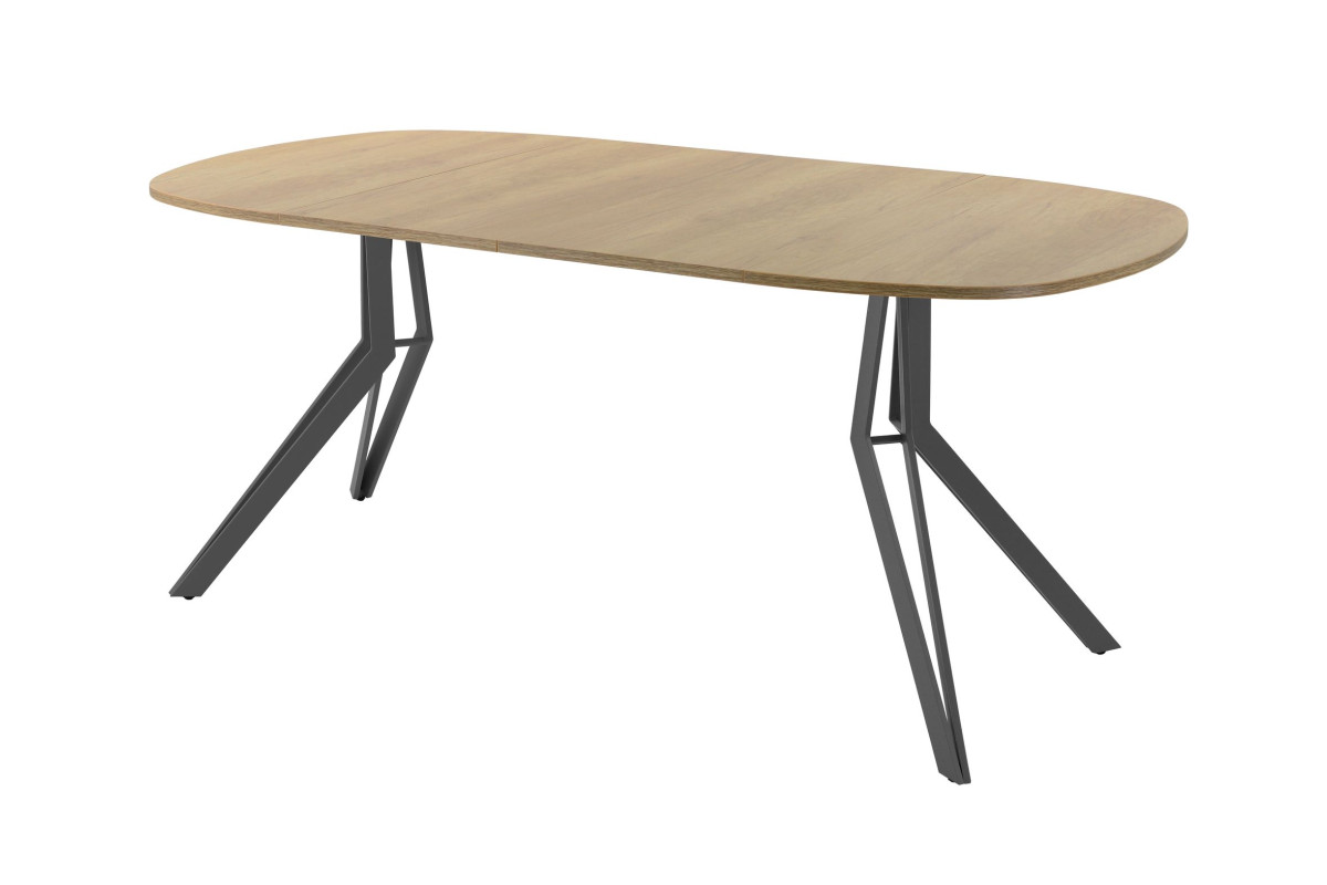 Обеденный стол AMC Elite (серии SLIM) / E21(900) D7 (графит/Дуб Небраска Натуральный)