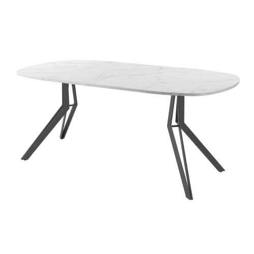 Обеденный стол AMC Elite (серии SLIM) / E21(900) D7 (графит/Мрамор Кристалл)