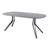 Обеденный стол AMC Elite (серии SLIM) / E21(800) D7 (графит/Бетон Чикаго светло-серый)