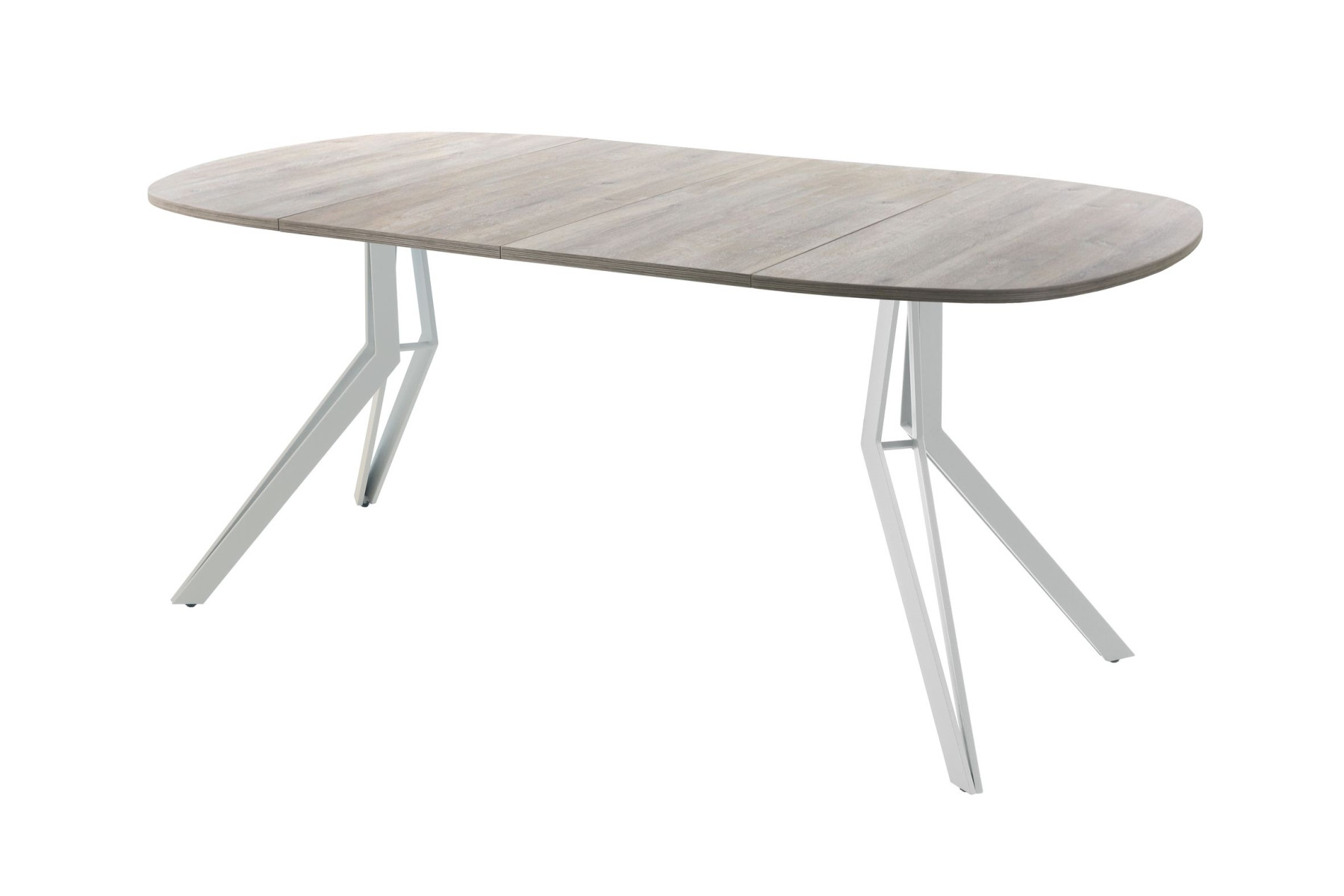 Обеденный стол AMC Elite (серии SLIM) / E21(900) D7 (серебро/Дуб Уайт-Ривер песочно-бежевый)