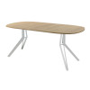 Обеденный стол AMC Elite (серии SLIM) / E21(900) D7 (серебро/Дуб Небраска Натуральный)