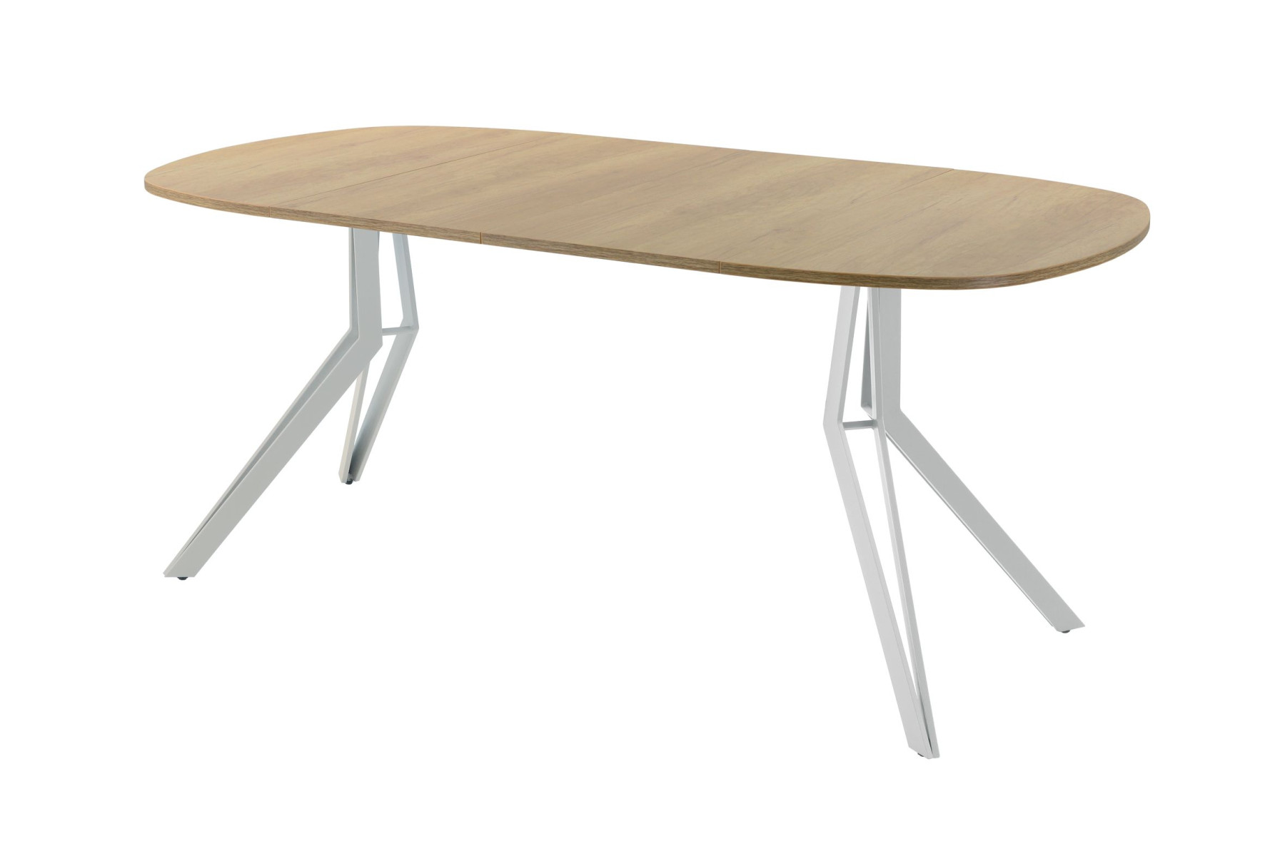 Обеденный стол AMC Elite (серии SLIM) / E21(900) D7 (серебро/Дуб Небраска Натуральный)