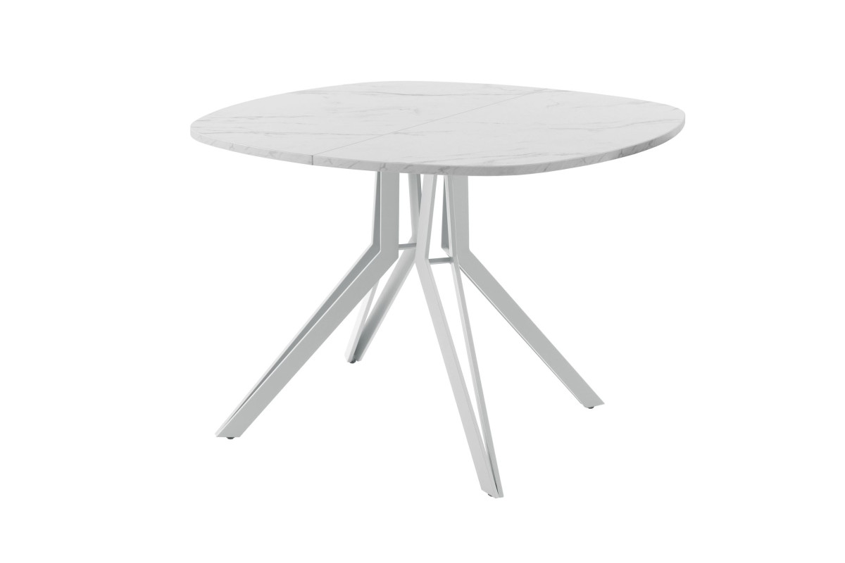 Обеденный стол AMC Elite (серии SLIM) / E21(900) D7 (серебро/Мрамор Кристалл)